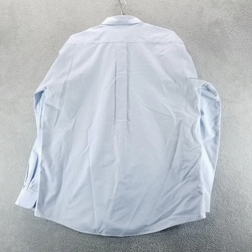 LL Bean Shirt Mens L Blue Oxford Wrinkle Resistant Button Down‎ Long Sleeve